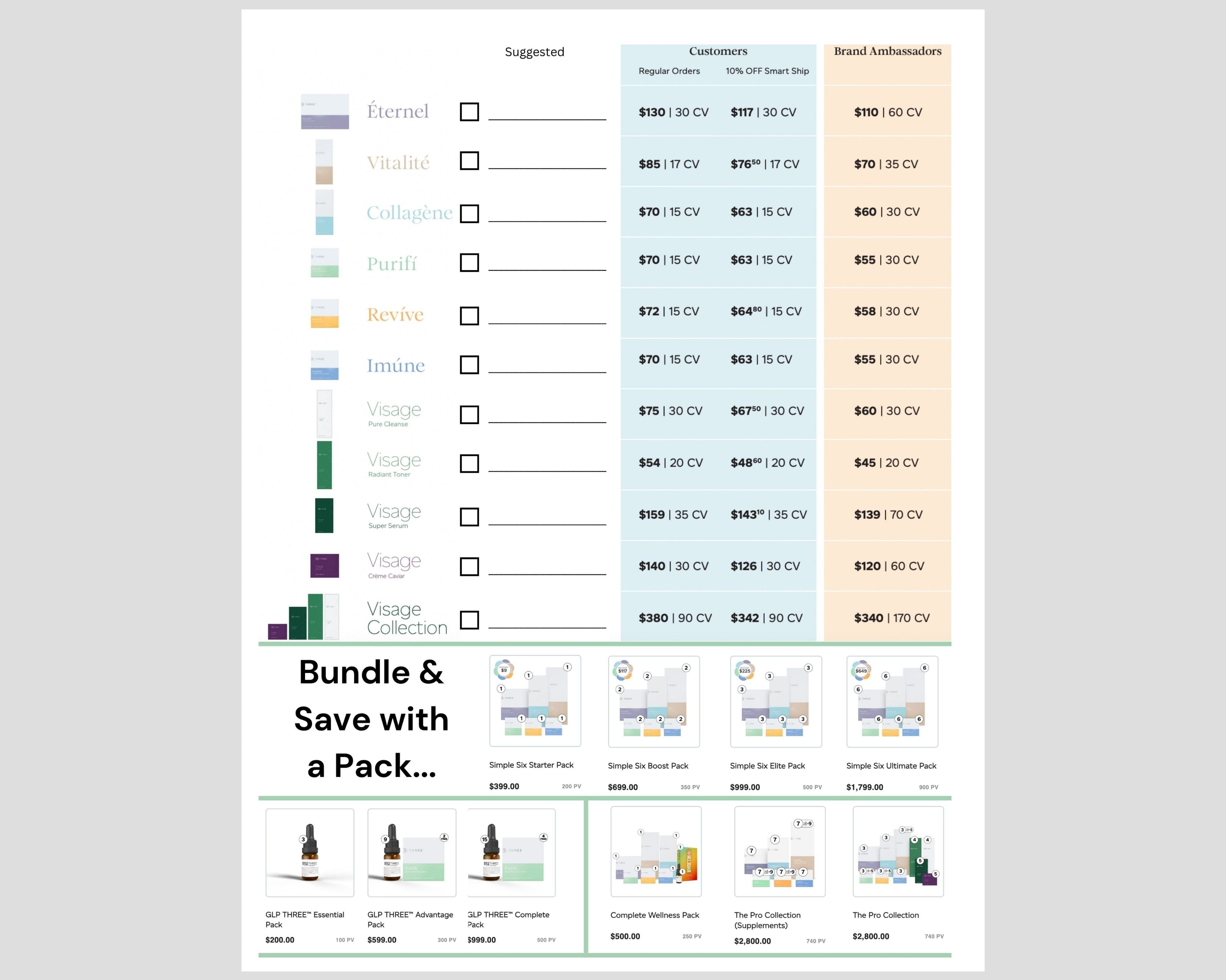 8.5 x 11  inch Product Booklet